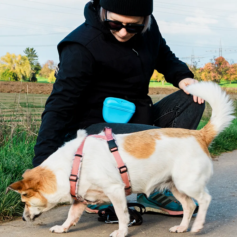 Regina Levenhagen mit ihrer Hündin Smilla im Kontext von Trennungsstress und Geräuschangst Training
